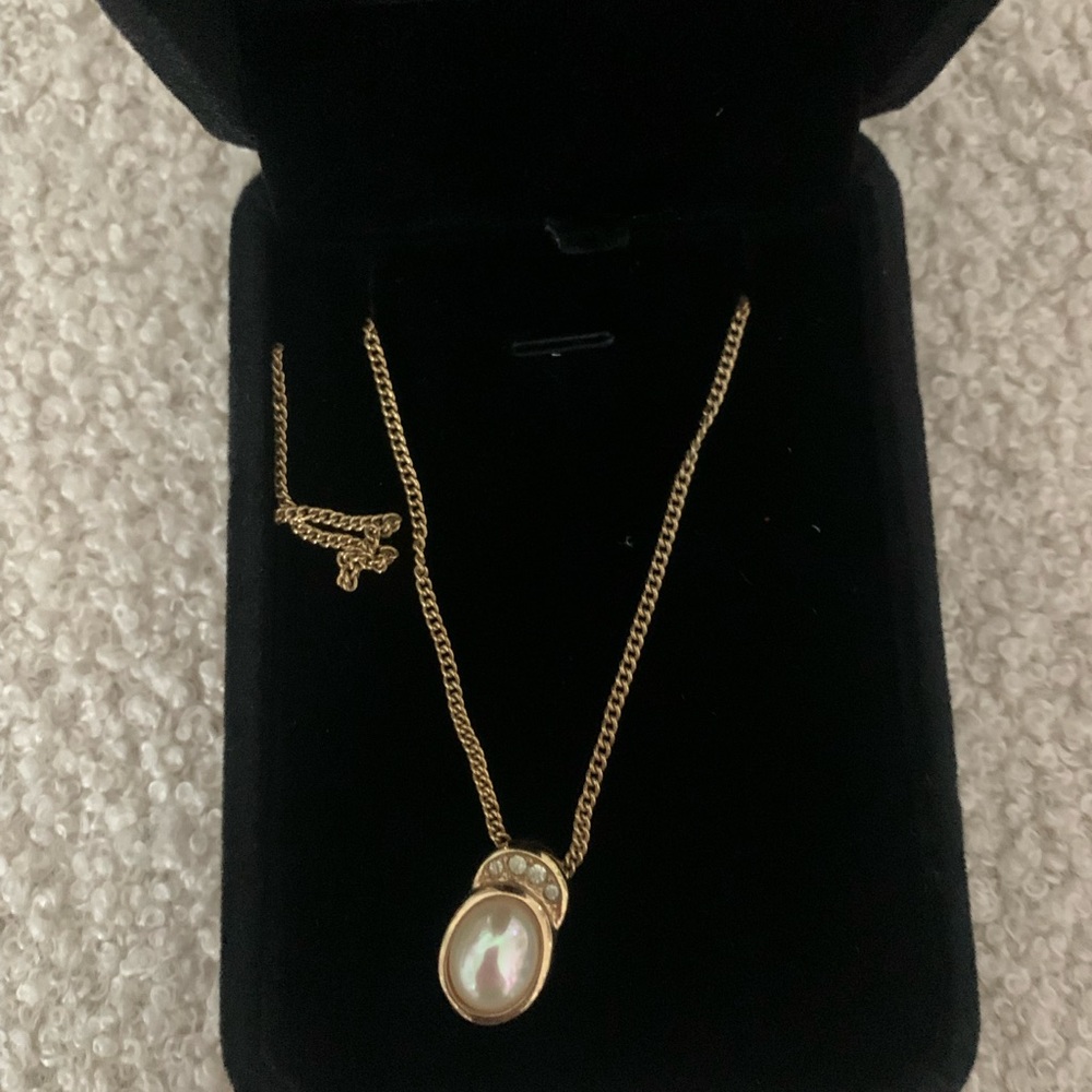 Dior Gold and Cream Pearl Necklace